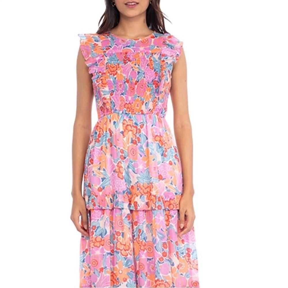 Banjanan Iris Floral Maxi Dress in Dawn, NWT, Size L - Picture 11 of 14